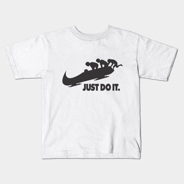 Bobsleigh Just do it Kids T-Shirt by workshop71